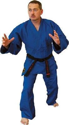 Blue Kimono Jiu Jitsu Judo Uniform Gi Youth & Adult Student Sizes