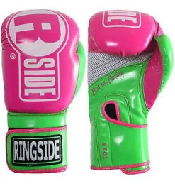 Ringside Apex Womans Boxing Gloves Kickboxing Muay Thai Fitness Bag Gloves Pink