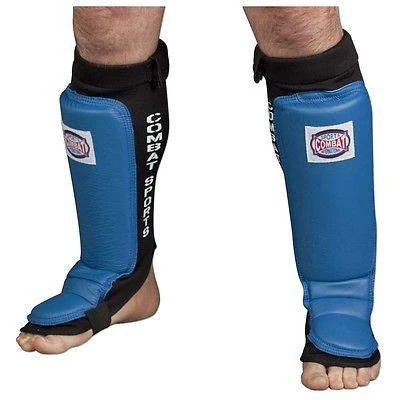 Combat Sports MMA Training Sparring Shin Guards - Blue 3 Combat Sports MMA Training Sparring Shin Guards - Blue