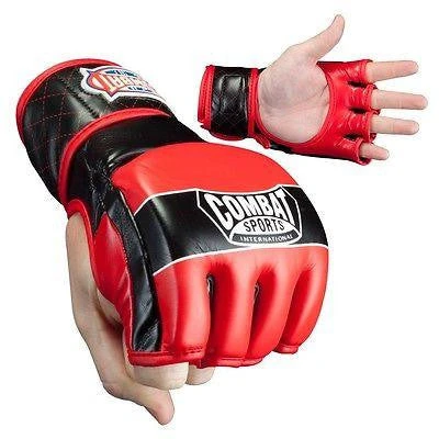 Combat Sports MMA Competition Fight Gloves - Red 4 Combat Sports MMA Competition Fight Gloves - Red - Image 2
