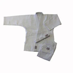 Single Weave Judo Uniform Gi With Belt - White