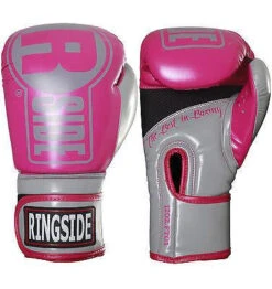 Ringside Boxing Apex Fitness Bag Gloves - Pink / Grey
