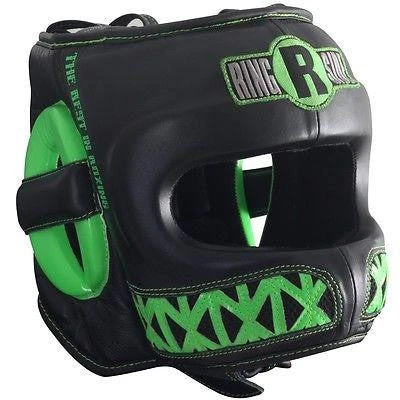 Ringside Boxing Youth Face Saver MMA Sparring Headgear - Black / Lime Green 3 Ringside Boxing Youth Face Saver MMA Sparring Headgear - Black / Lime Green