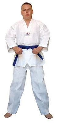 Lightweight Student Taekwondo Uniform Gi With White Belt Child Adult Sizes