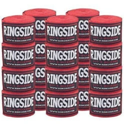 Ringside Boxing Handwraps 10 Pack MMA Kickboxing Muay Thai Hook & Loop Red