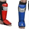 Combat Sports MMA Shin Guards Sparring Instep Kickboxing Muay Thai Red Blue L XL