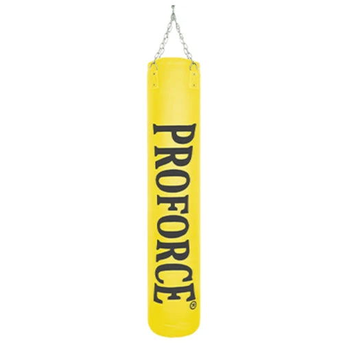 ProForce Ultra Muay Thai Heavy Punching Bag With Chain And Swivel - Filled - Yellow 3 ProForce Ultra Muay Thai Heavy Punching Bag With Chain And Swivel - Filled - Yellow